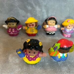 Fisher Price Little People Birthday Easter Sarah Sonya Lee Maggie Hawaiian Lot